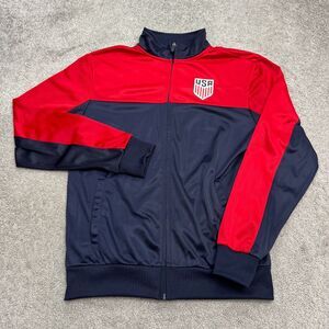 Icon Sports US Soccer USA National Team Track Jacket Mens Small Navy Blue Red